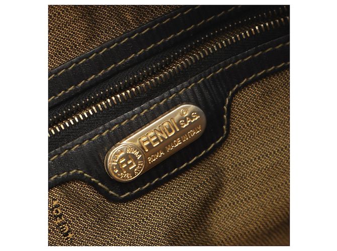 Borsa 2-Way Fendi Zucca Marrone Nero - vista 4