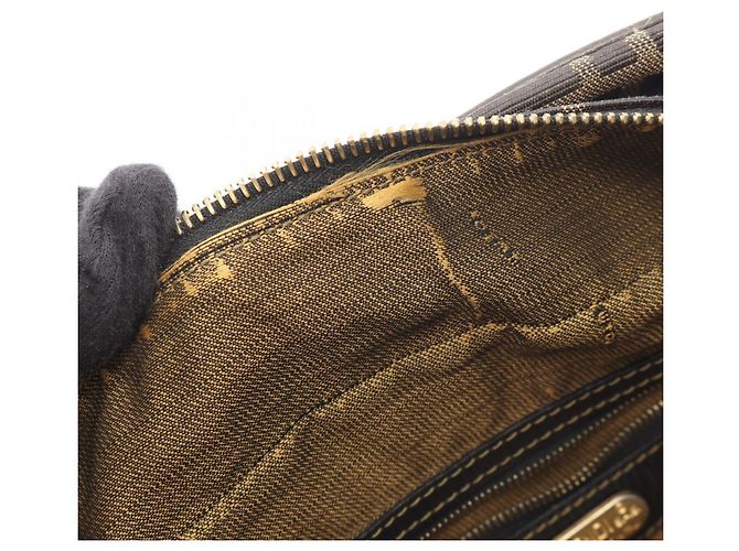 Borsa 2-Way Fendi Zucca Marrone Nero - vista 9