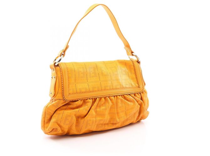 Borsa a Spalla Fendi Zucca Perforated Arancione - vista 2