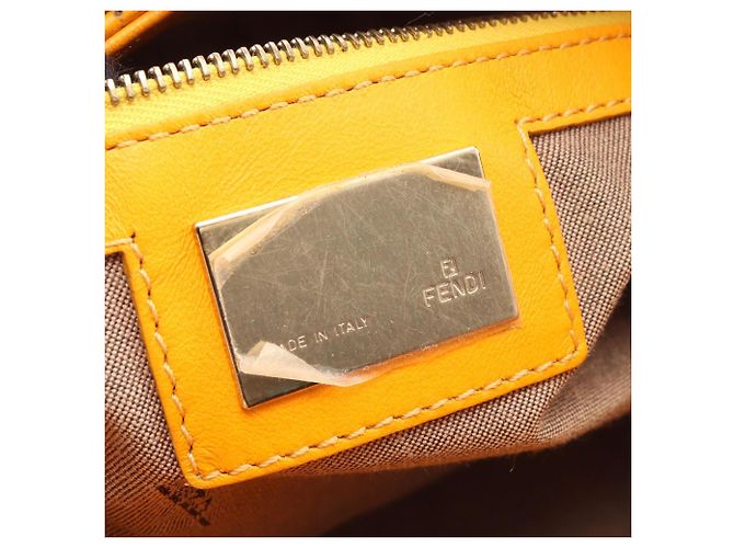 Borsa a Spalla Fendi Zucca Perforated Arancione - vista 4