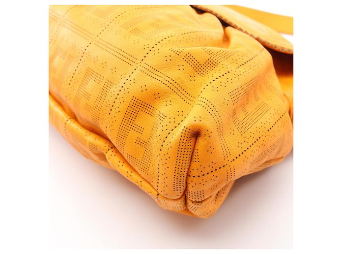 Borsa a Spalla Fendi Zucca Perforated Arancione - vista 5
