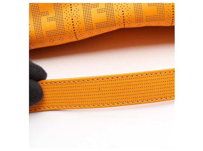 Borsa a Spalla Fendi Zucca Perforated Arancione - vista 7