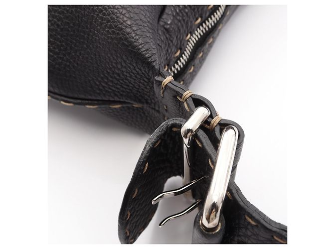 Borsa a Spalla Fendi Selleria Nero - vista 10