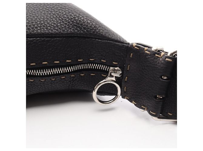 Borsa a Spalla Fendi Selleria Nero - vista 11
