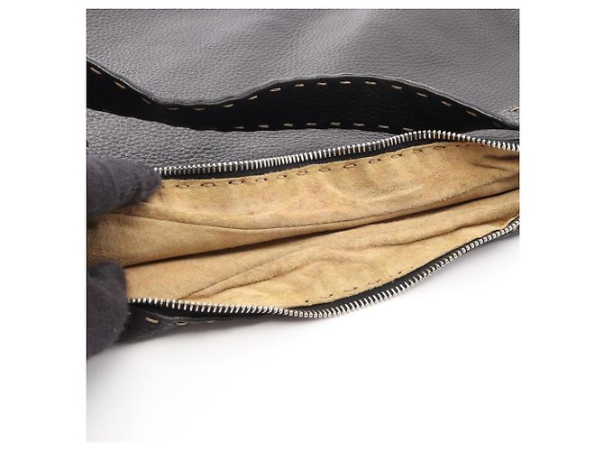 Borsa a Spalla Fendi Selleria Nero - vista 12