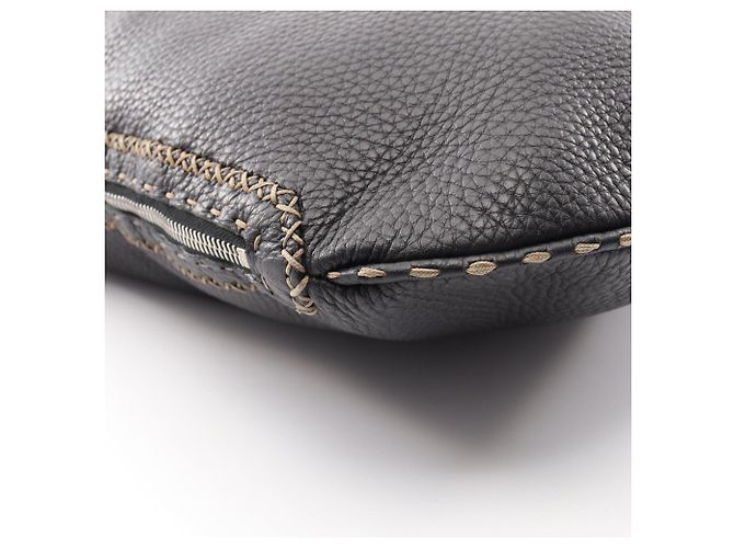 Borsa a Spalla Fendi Selleria Nero - vista 5