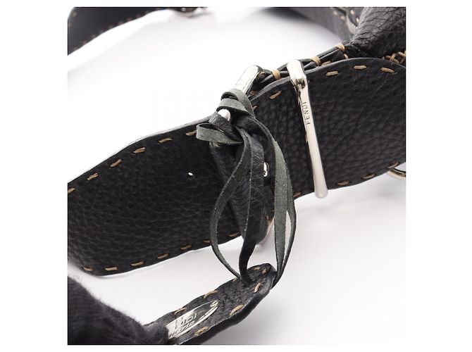 Borsa a Spalla Fendi Selleria Nero - vista 6