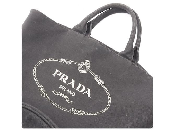 Borsa Tote Prada Canapa Nero - vista 13