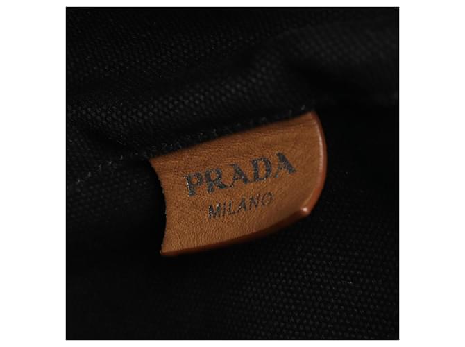 Borsa Tote Prada Canapa Nero - vista 4