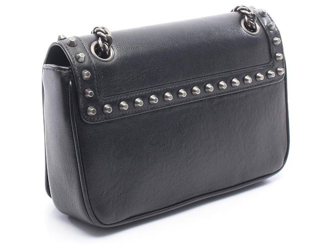 Borsa a tracolla in pelle GLACE'CALF Prada Nero - vista 2
