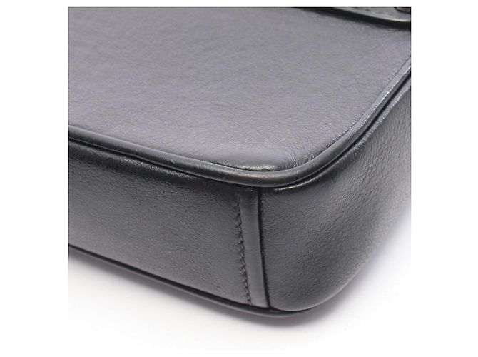 Borsa a tracolla in pelle GLACE'CALF Prada Nero - vista 8