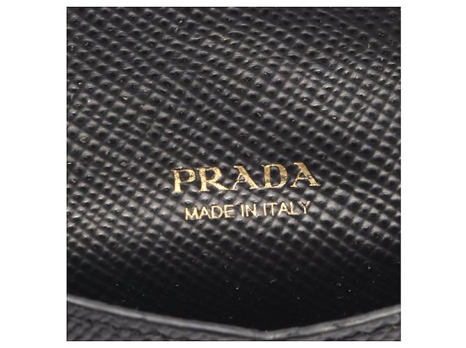 Prada Saffiano Cuir Envelope Bi-fold Long Wallet Black - view 4
