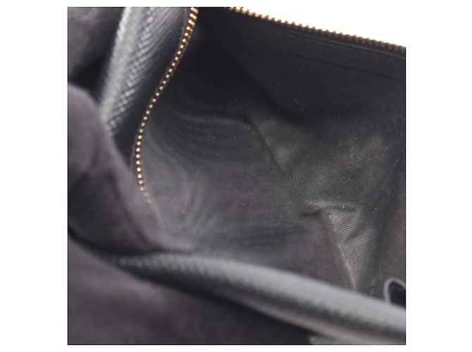 Prada Saffiano Cuir Envelope Bi-fold Long Wallet Black - view 8