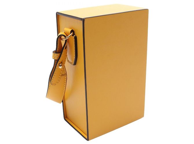 Borsa a Spalla Fendi Box Giallo - vista 2