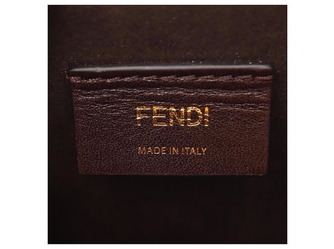 Borsa a Spalla Fendi Box Giallo - vista 4