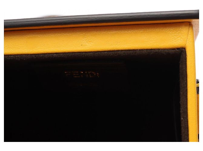 Borsa a Spalla Fendi Box Giallo - vista 5
