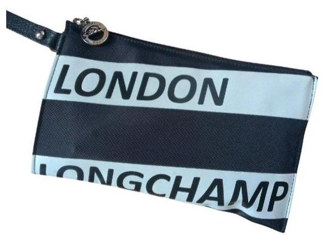 Pochette Longchamp London Nero Bianco - vista 2