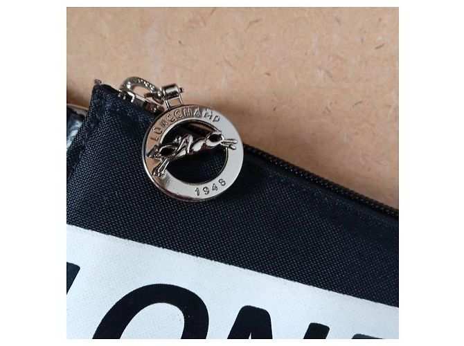 Pochette Longchamp London Nero Bianco - vista 3