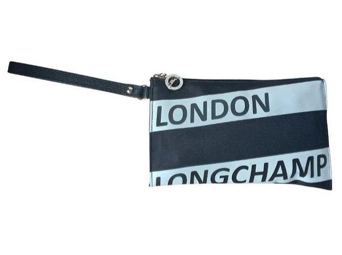 Pochette Longchamp London Nero Bianco - vista 6