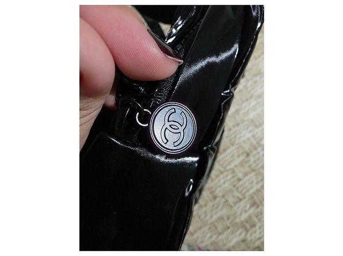 Chanel Tote Bag Schwarz Polyester - Ansicht 2