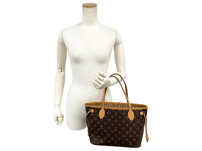 Borsa Tote Louis Vuitton Neverfull PM Marrone Monogramma - vista 12