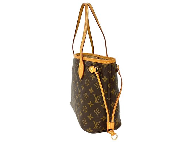 Borsa Tote Louis Vuitton Neverfull PM Marrone Monogramma - vista 2