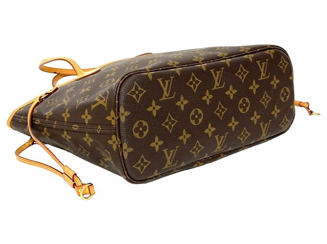 Borsa Tote Louis Vuitton Neverfull PM Marrone Monogramma - vista 4