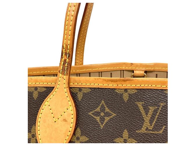 Borsa Tote Louis Vuitton Neverfull PM Marrone Monogramma - vista 9