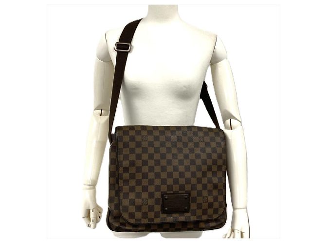 Borsa a Spalla Louis Vuitton Brooklyn GM Marrone Damier ebene - vista 10