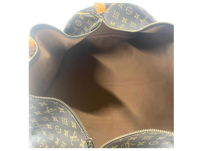 Borsa Boston Louis Vuitton Keepall 60 Marrone Monogramma - vista 9