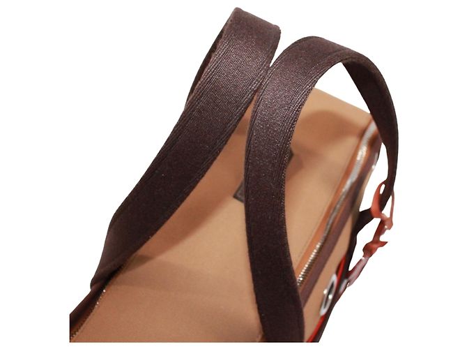 Hermès Borsa Hermes Dog Bag II Marrone Beige - vista 14