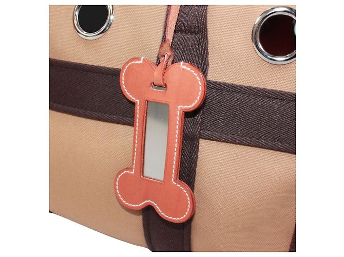 Hermès Borsa Hermes Dog Bag II Marrone Beige - vista 16
