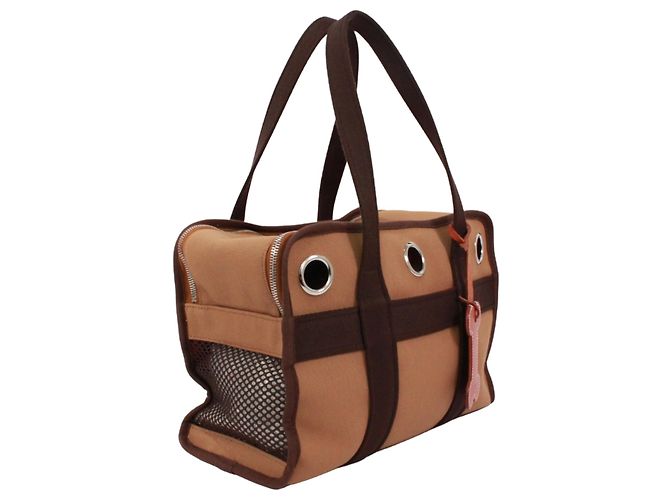 Hermès Borsa Hermes Dog Bag II Marrone Beige - vista 2