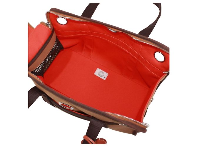 Hermès Borsa Hermes Dog Bag II Marrone Beige - vista 8