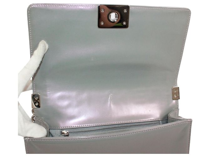 Borsa a tracolla Chanel Boy Chanel Metallico - vista 10