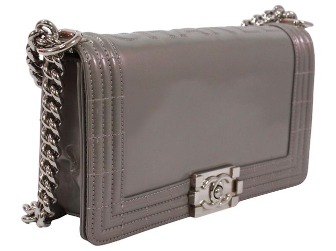 Borsa a tracolla Chanel Boy Chanel Metallico - vista 2