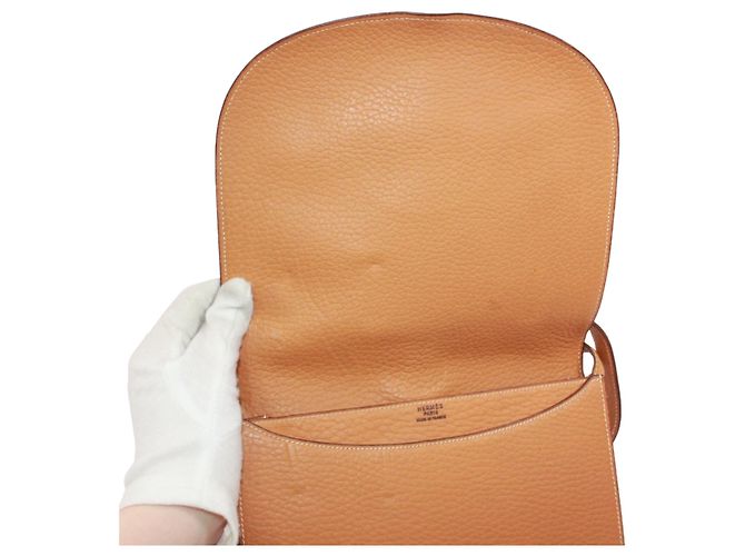 Hermès HERMES Gallopard Schultertasche Beige - Ansicht 11