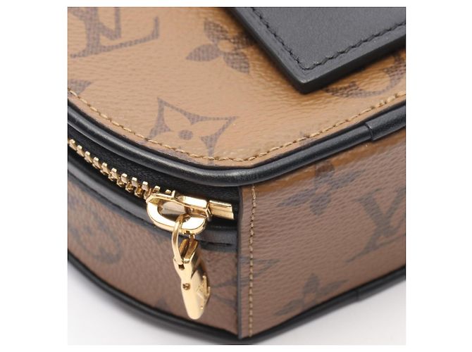 Borsa Louis Vuitton Mini Boite Chapeau Monogram Reverse Marrone Nero - vista 5