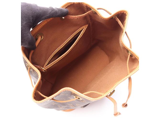 Zaino/Borsa Louis Vuitton Montsouris MM Marrone - vista 3
