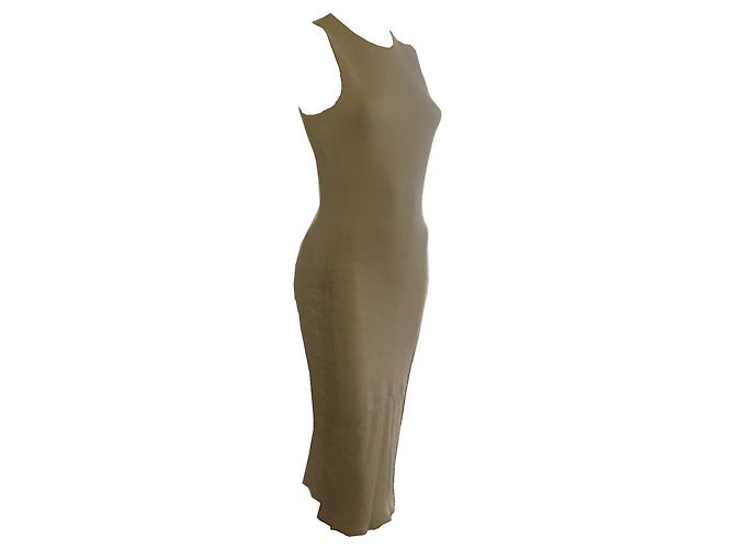 Vestido midi sin mangas Calvin Klein Collection Beige - vista 3