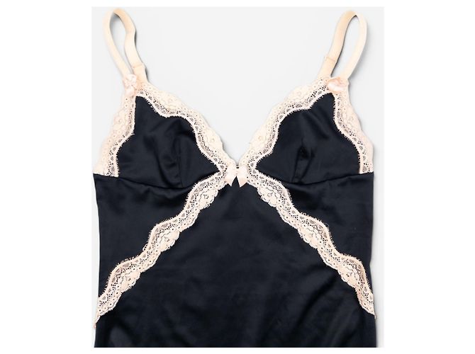 Top de alcinha em renda com laço Dolce & Gabbana dos anos 2000 Preto - vista 3