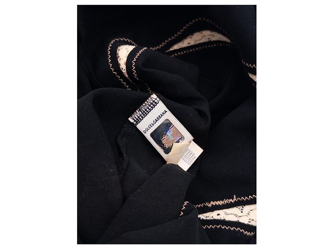 Top de alcinha em renda com laço Dolce & Gabbana dos anos 2000 Preto - vista 5