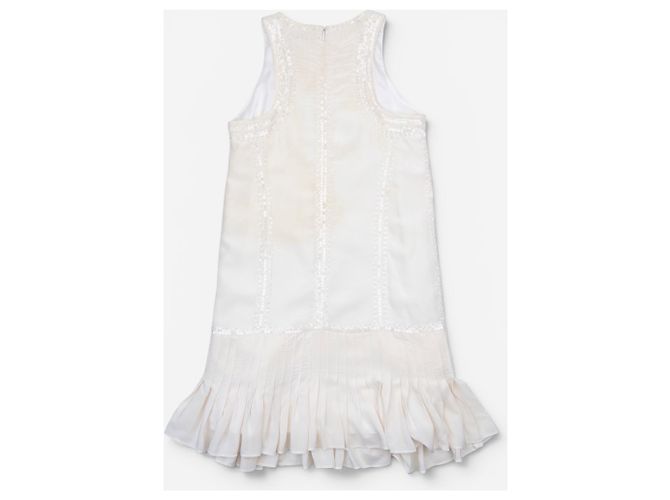 Abito midi con fiocco e paillettes Roberto Cavalli anni 2000 Bianco - vista 2