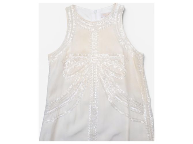 Abito midi con fiocco e paillettes Roberto Cavalli anni 2000 Bianco - vista 3