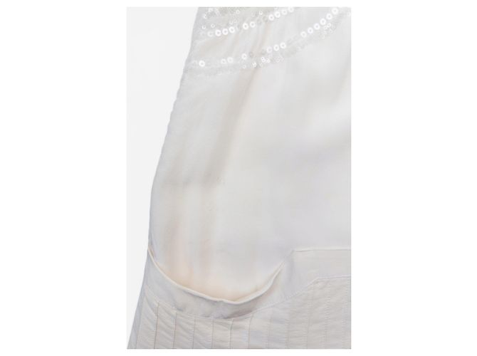 Abito midi con fiocco e paillettes Roberto Cavalli anni 2000 Bianco - vista 5