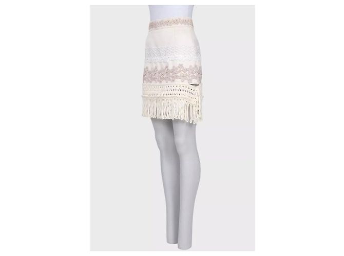 Weißer Strickrock Louis Vuitton - Größe FR36/S Gebraucht - Ansicht 2