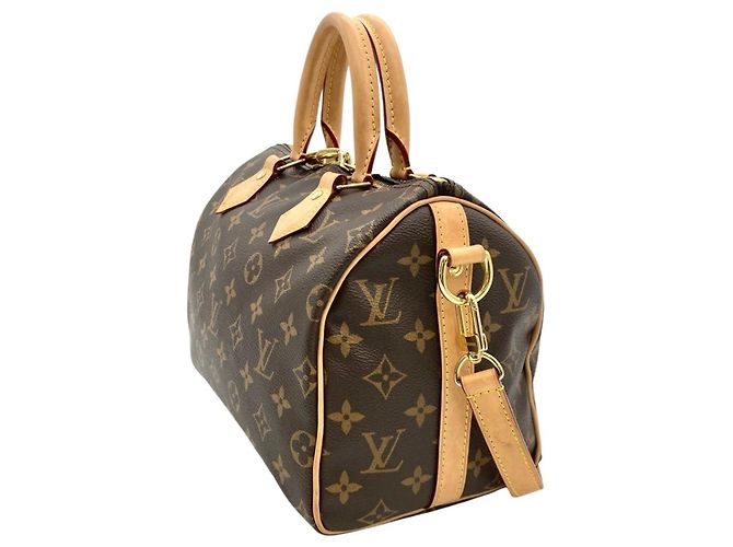 Borsa Louis Vuitton Speedy Bandoulière 25 Marrone Monogramma - vista 2