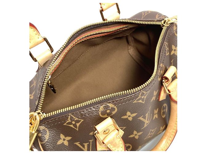 Borsa Louis Vuitton Speedy Bandoulière 25 Marrone Monogramma - vista 5