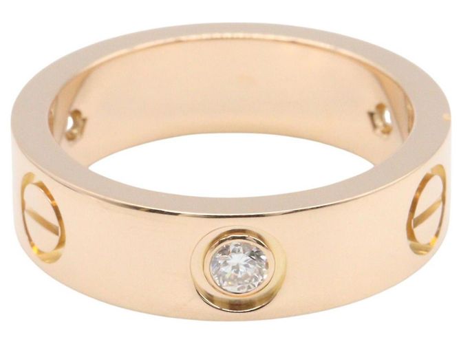 Cartier Love Ring mit halbem Diamanten Golden - Ansicht 2