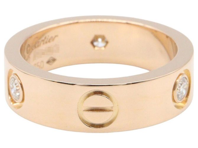 Cartier Love Ring mit halbem Diamanten Golden - Ansicht 3